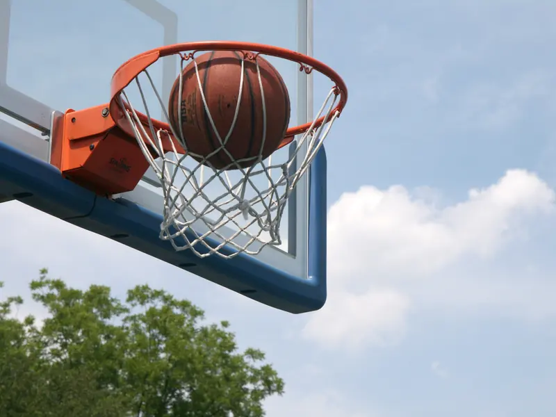 Basketball through the hoop